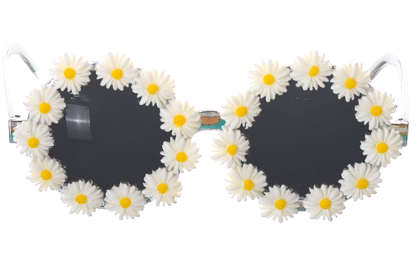 Daisy Rimmed Flower Power 70's Hippie Costume Accessory Glasses Zoom Image
