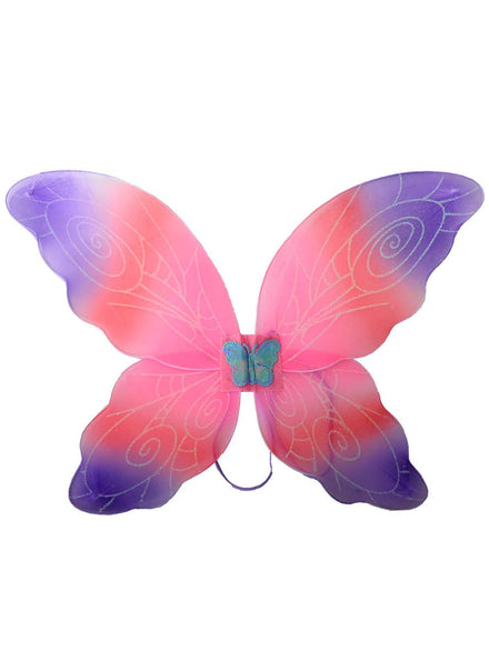 Pink and Purple Girls Glitter Butterfly Wings Costume Accessory