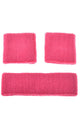 Bright Pink Sports Wrist and Head Sweatbands 80s Costume Accessories - Main Image