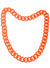 80's Chunky Neon Orange Necklace Costume Accessory