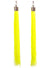 Long Neon Yellow Tassel Earrings 80's Costume Jewellery