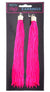 Image of Clip On Hot Pink Tassel 1980s Novelty Earrings