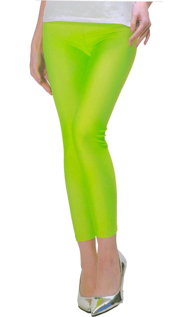 Image of 1980s Party Neon Green Womens Costume Leggings