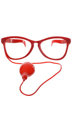 Red Novelty Squirt Trick Clown Glasses Costume Accessories Main Image
