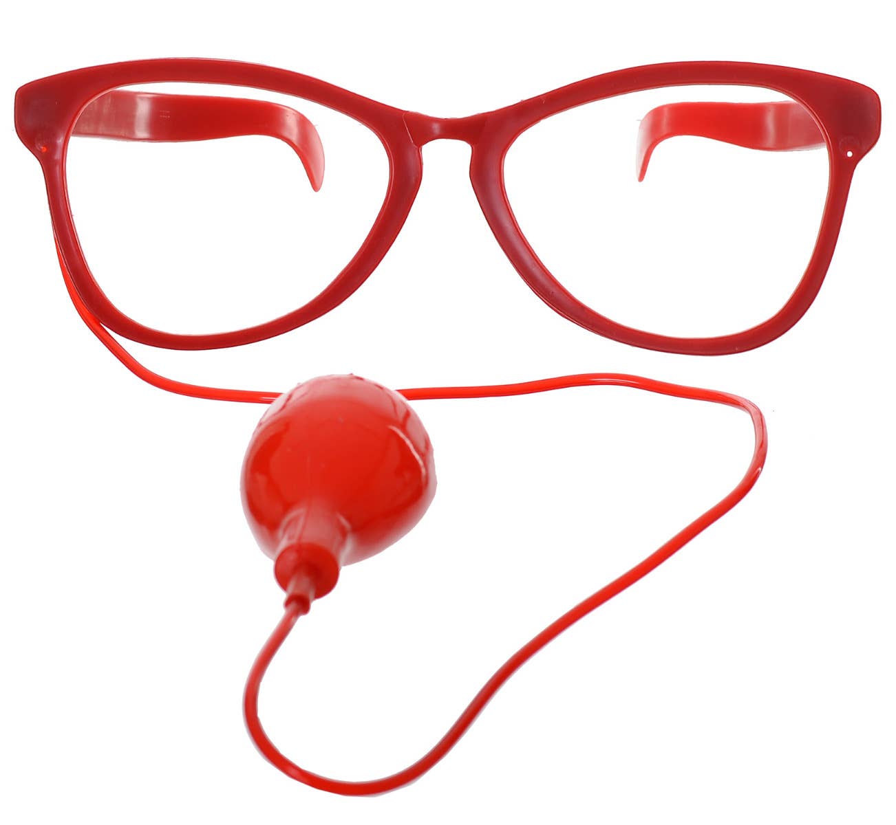 Red Novelty Squirt Trick Clown Glasses Costume Accessories Zoomed Image