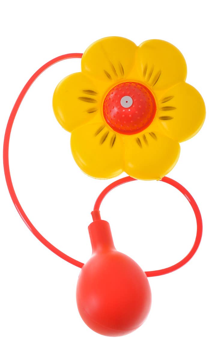 Yellow Clown Novelty Water Squirting Trick Flower Accessory Main Image