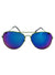 Green Frame Aviator Costume Glasses with Blue Lenses