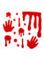Image of Dripping Blood and Hand Prints Red Gel Window Clings