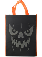 Creepy Black and Orange Pumpkin Trick or Treat Bag