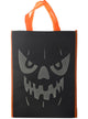 Creepy Black and Orange Pumpkin Trick or Treat Bag