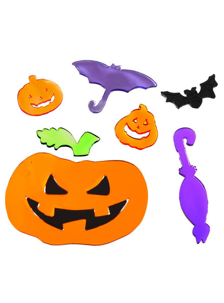 Image of Colourful Assorted Gel Window Clings Halloween Decoration