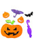 Image of Colourful Assorted Gel Window Clings Halloween Decoration