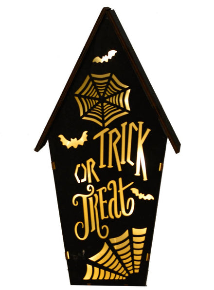 Trick or Treat Haunted House Halloween Light Box - Main Image