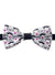 White Bow Tie with Moustache and Hearts Print