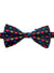 Black Bow Tie with Colourful Heart Print