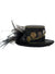 Steampunk Black Mini Costume Hat with Bronze Decoration - Front View