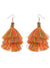 Rainbow Neon 70s Tassel Earrings