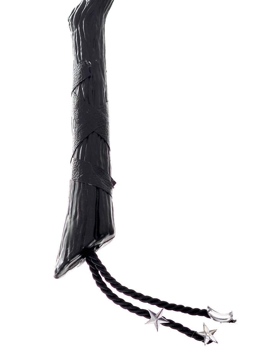 Cute Crooked Black Witches Wand Halloween Costume Accessory Close Image