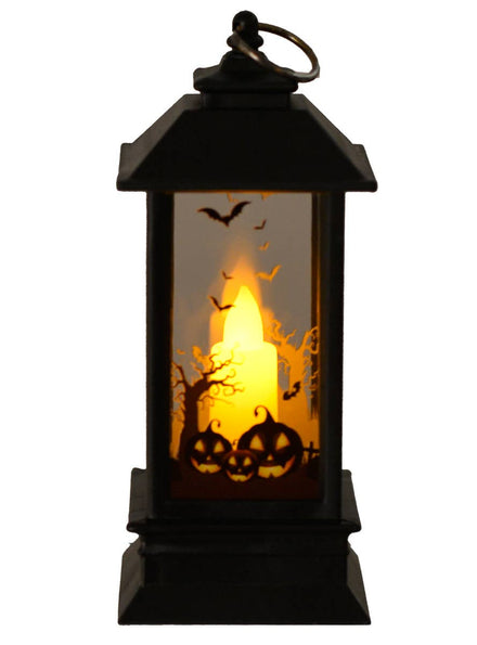 Mini 12cm Light Up Evil Pumpkin Lantern Halloween Prop - Main Image