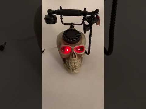 Vintage Talking Skull Head Telephone Halloween Prop - Video 1