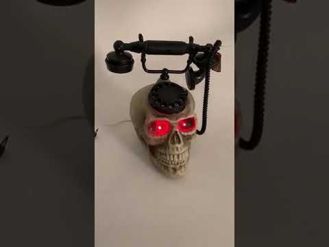 Vintage Talking Skull Head Telephone Halloween Prop - Video 2