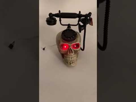 Vintage Talking Skull Head Telephone Halloween Prop - Video 3