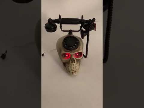 Vintage Talking Skull Head Telephone Halloween Prop - Video 4