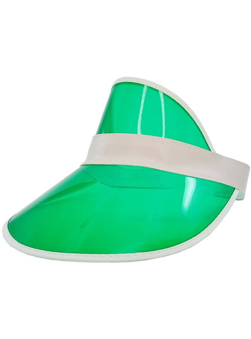 Green 80s Visor Costume Hat