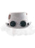White Velvet Top Hat with Goggles and Veil - Front Image