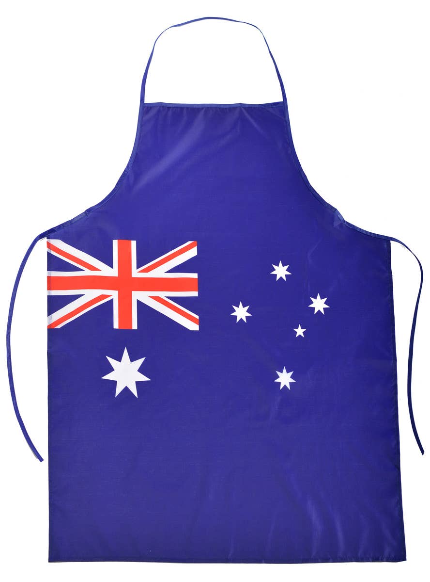 Australia Day Blue Aussie Flag Tie up Apron Australia Day Merchandise - Alternate Image