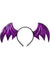 Halloween Headband with Purple Metallic Bat Wings