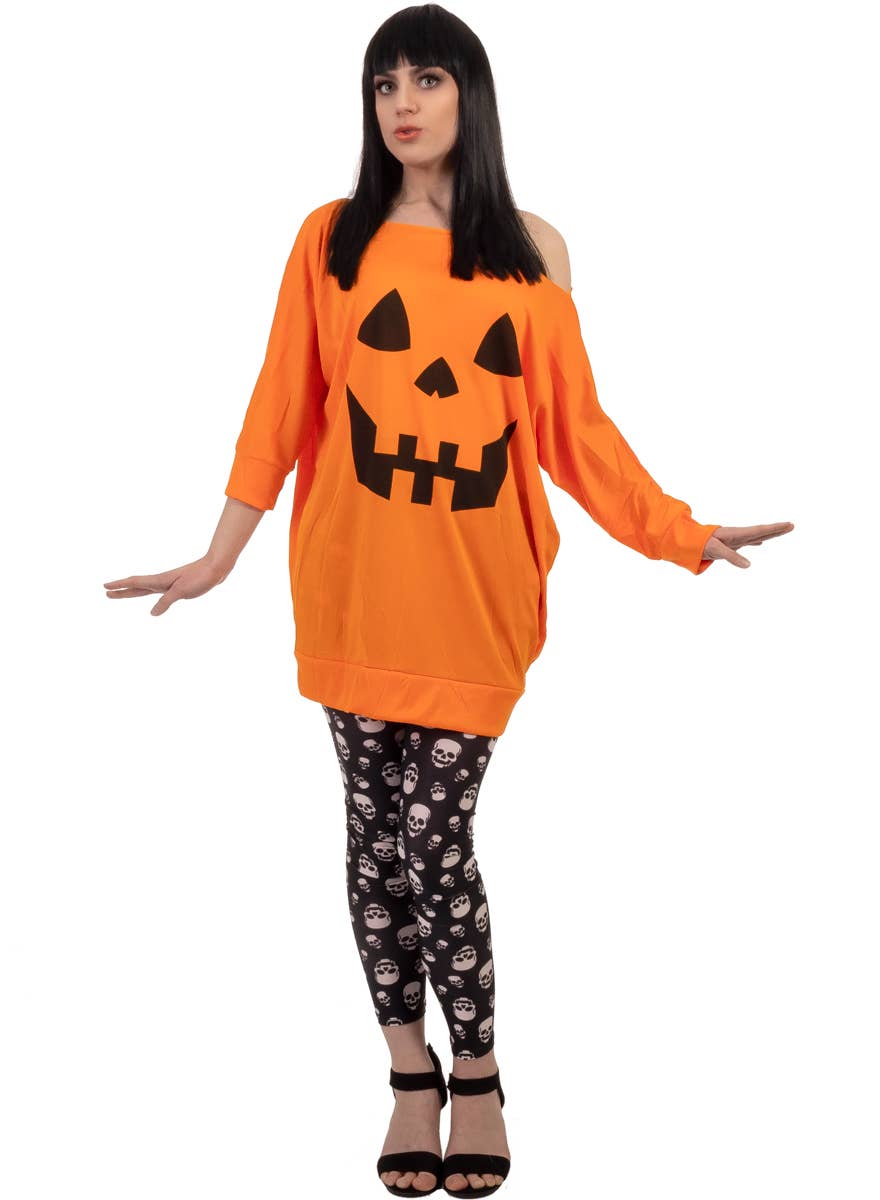 Orange Pumpkin Tunic Women's Halloween Costume