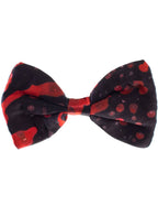 Black Bow Tie with Red Blood Splatter