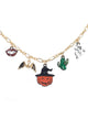 Gold Necklace with Halloween Charms