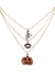 Triple Layer Gold Necklace with Halloween Charms