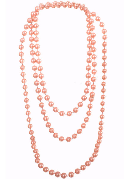 Rose Gold Flapper Pearl Necklace