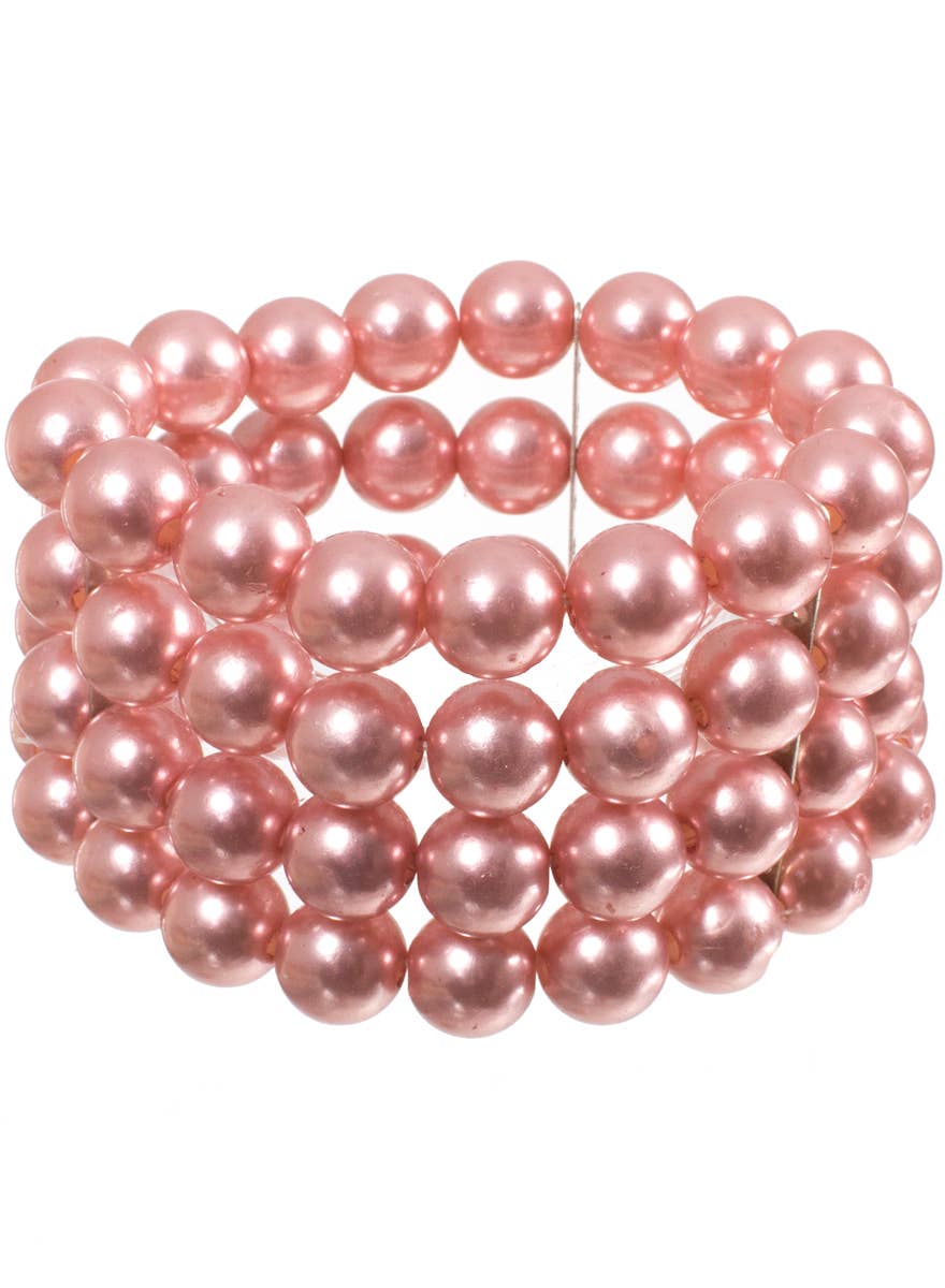 Rose Gold Pearl Costume Bracelet