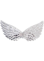 Metallic Silver Angel Costume Wings