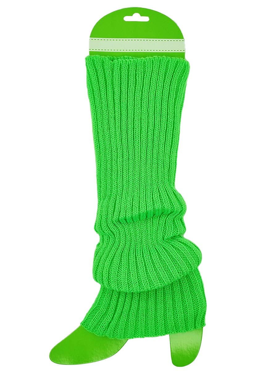 Green Knitted Style Leg Warmers