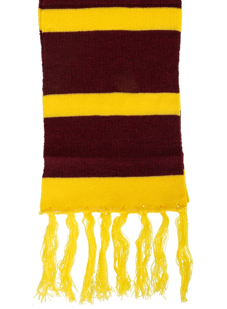 Red and Yellow Striped Harry Potter Style Costume Scarf - Alternate Image