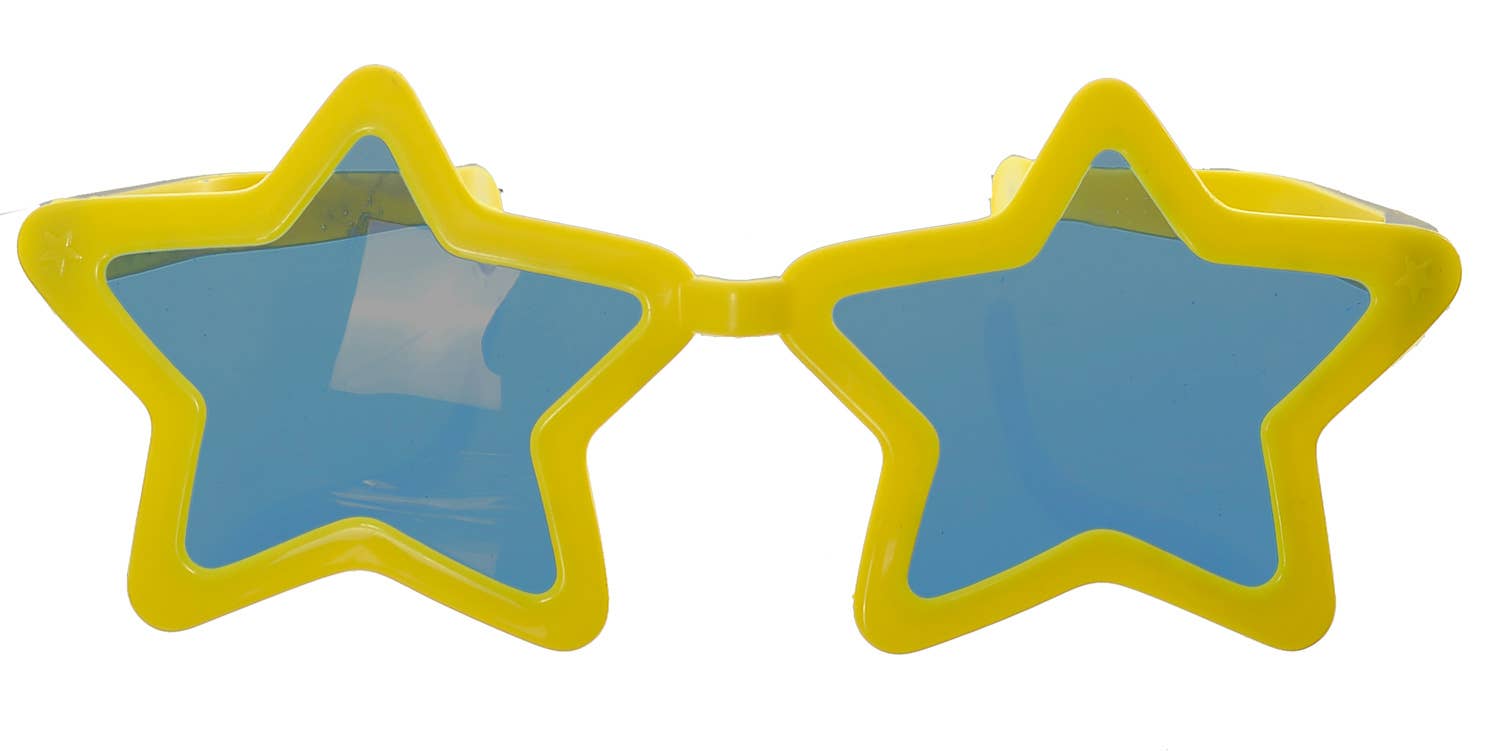 Novelty Giant Yellow Star Sunglasses Costume Accessory - close image