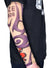 Image of Printed Purple Tribal Pattern Tattoo Sleeve Costume Accessory