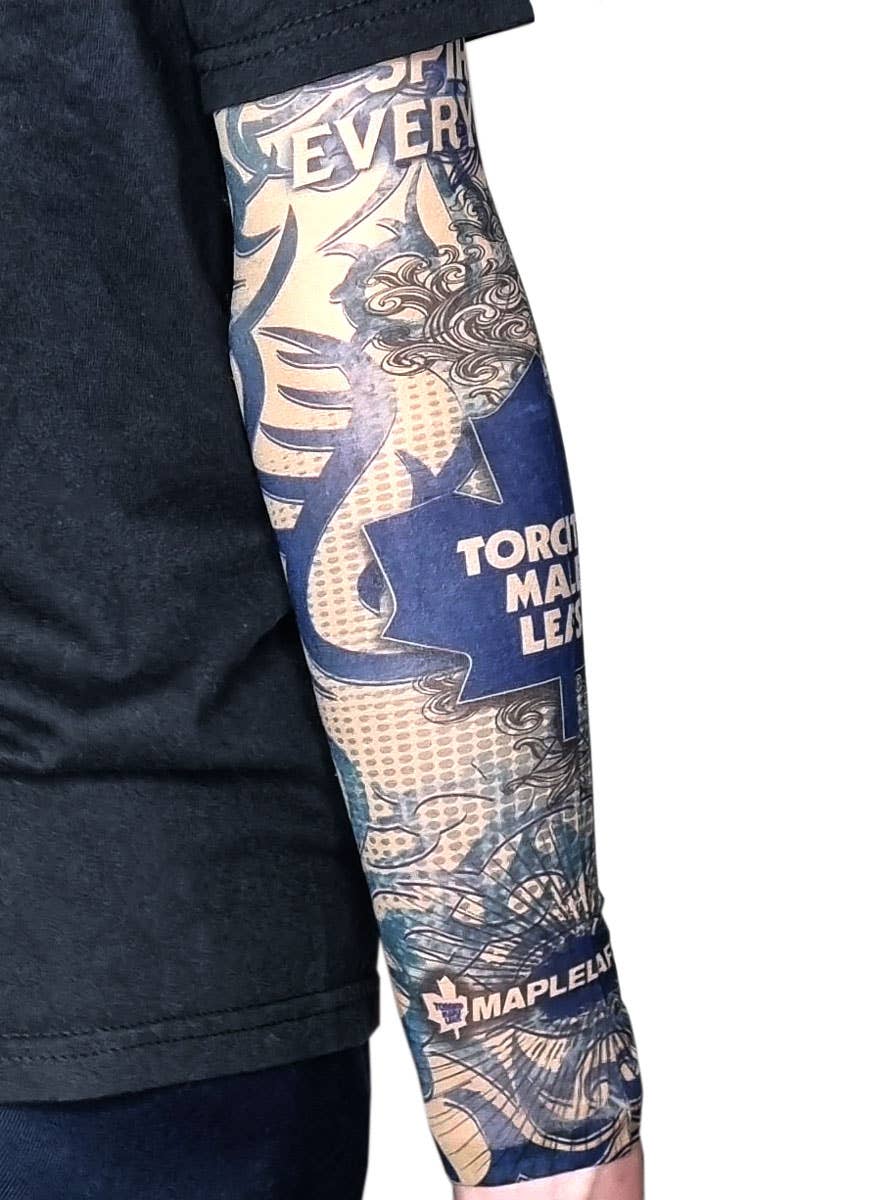 Image of Toronto Maple Leafs Team Tattoo Sleeve Costume Accessory - Alternate Image 1