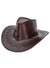 Adults Dark Brown Faux Leather Cowboy Costume Hat