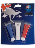Image of Australia Day Red, White And Blue Face Paint Set