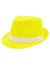 Adults Bright Yellow Canvas Fabric Fedora Costume Hat