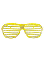 Yellow Shutter Shade Style Glasses with Silver Stud Dots