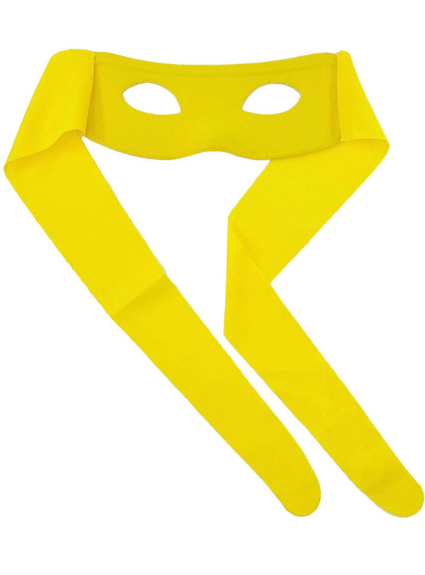 Yellow Tie On Super Hero Costume Mask