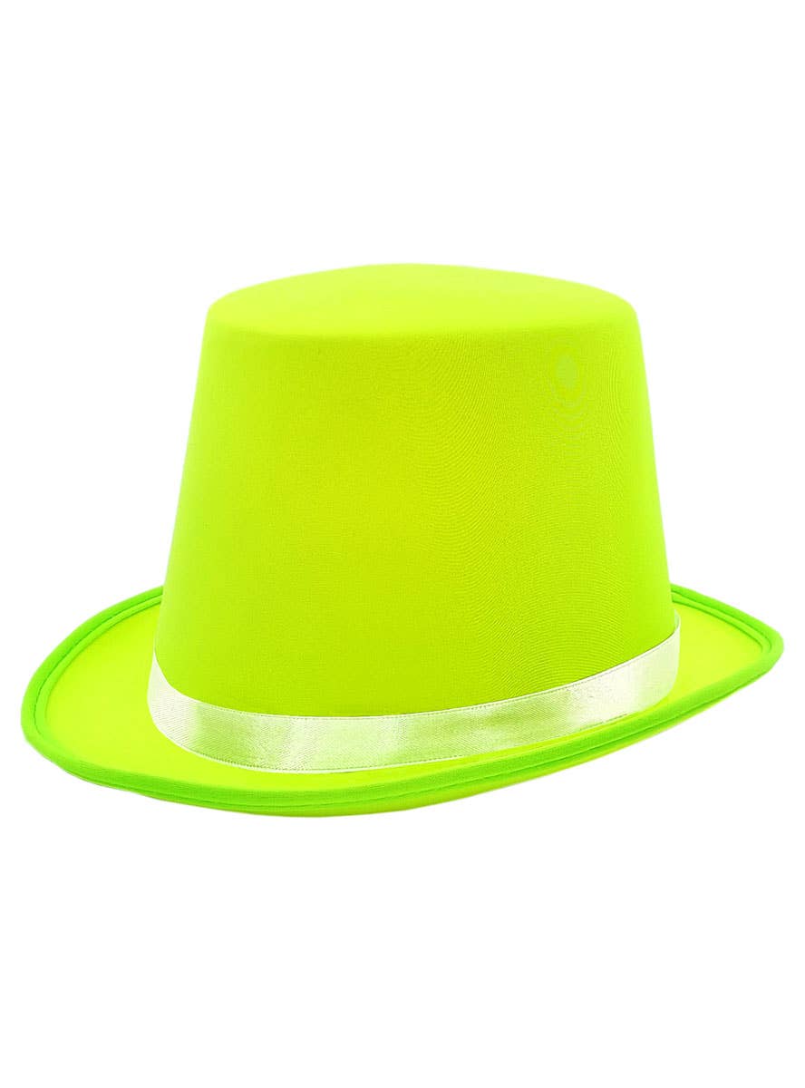 Neon Green Adults Tall Top Hat Costume Hat