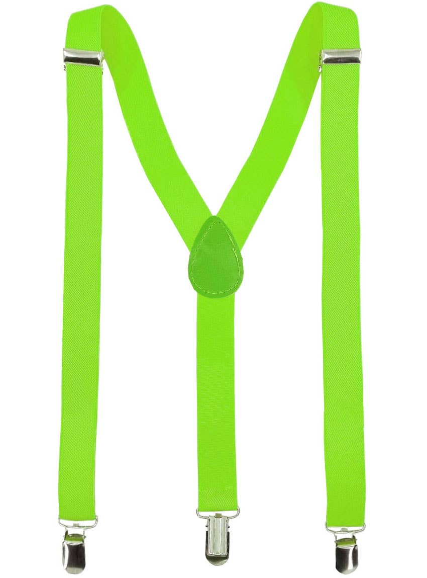 Basic Green Suspenders with Adjusters